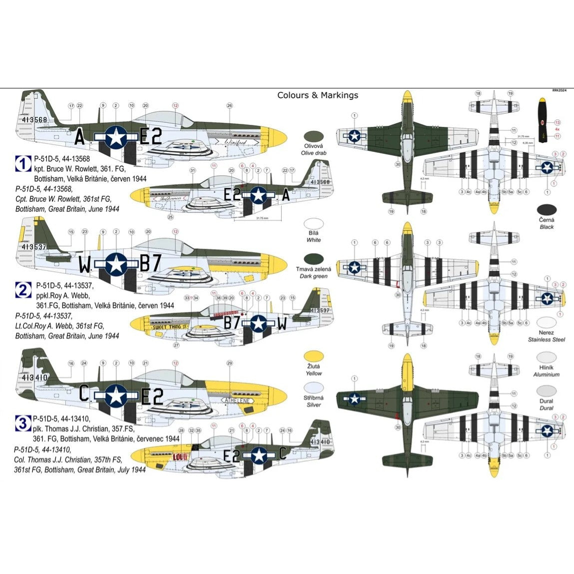 【新品即納】[PTM] 1/72 P-51D-5 マスタング 第361戦闘航空群 プラモデル(KPM0442) KP MODELS(20240731)