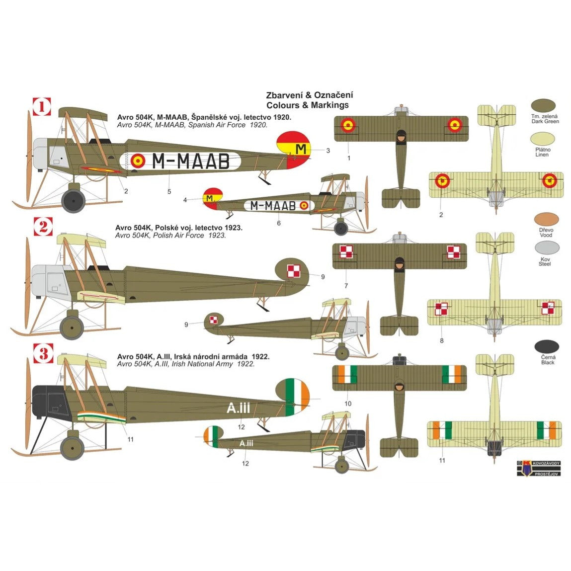 【新品即納】[PTM] 1/72 アブロ 504K ヨーロッパユーザー プラモデル(KPM0465) KP MODELS(20240731)