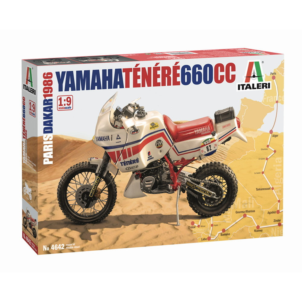 【新品】【お取り寄せ】[PTM] (再販) 1/9 ヤマハ テネレ 660 1986 パリ・ダカールラリー(日本語説明書付属) プラモデル(IT4642) ITALERI(イタレリ) (20240731)