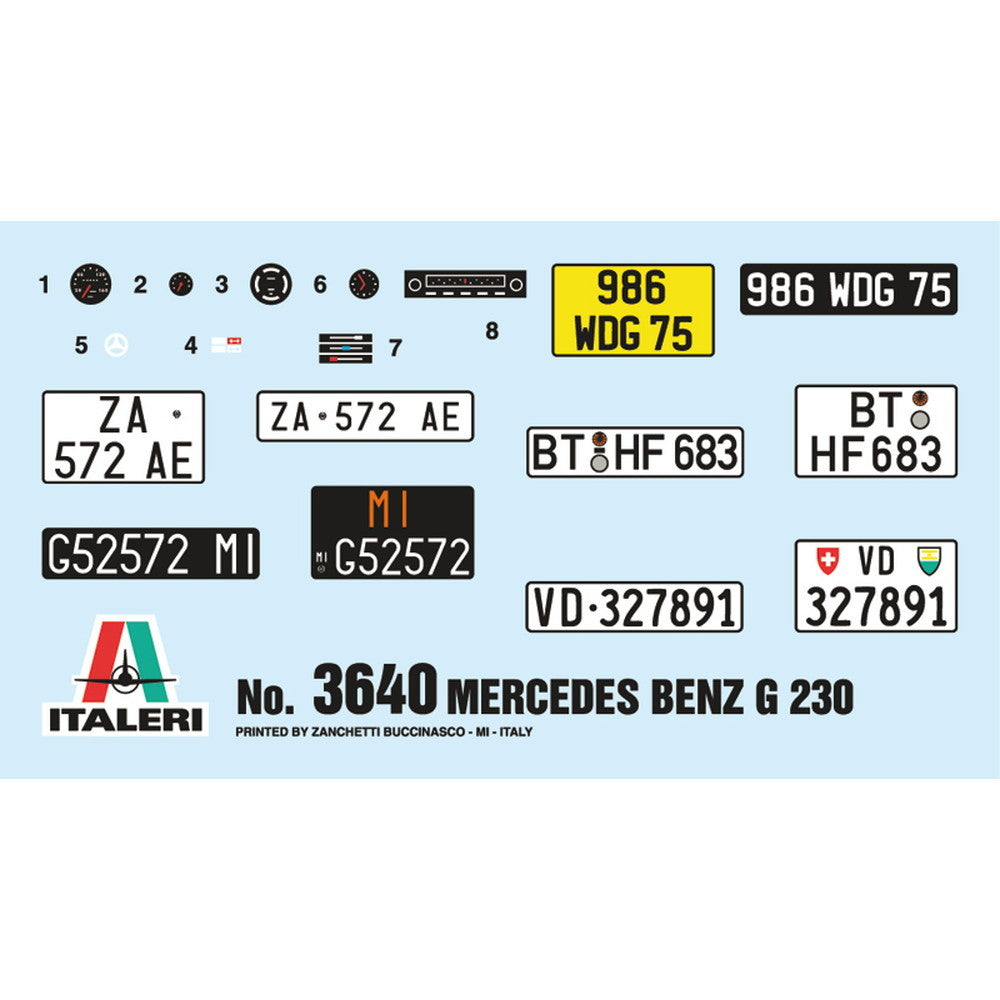 【新品即納】[PTM] (再販) 1/24 メルセデス・ベンツ G 230 ゲレンデヴァーゲン プラモデル(IT3640) ITALERI(イタレリ) (20240731)