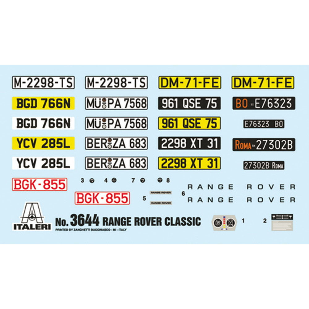 【新品即納】[PTM] (再販) 1/24 レンジローバー クラシック 日本語説明書付属 プラモデル(IT3644) ITALERI(イタレリ) (20240731)