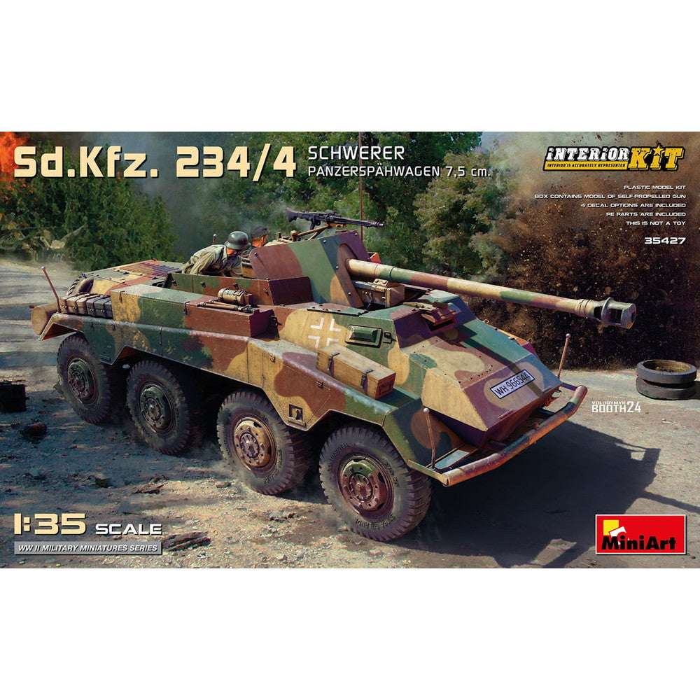 【新品即納】[PTM] 1/35 Sd.Kfz.234/4 7.5cm重装甲車 インテリアキット プラモデル(MA35427) MiniArt(ミニアート) (20241031)