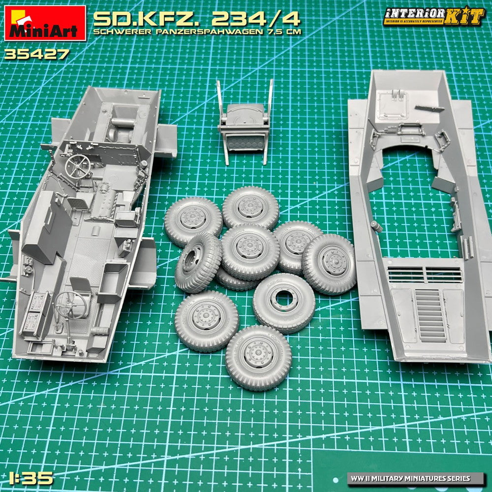 【新品即納】[PTM] 1/35 Sd.Kfz.234/4 7.5cm重装甲車 インテリアキット プラモデル(MA35427) MiniArt(ミニアート) (20241031)