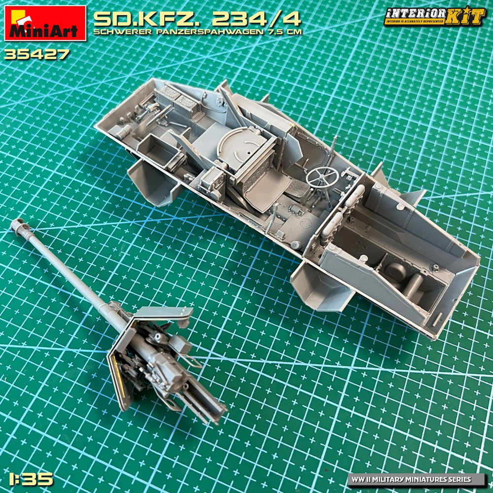 【新品即納】[PTM] 1/35 Sd.Kfz.234/4 7.5cm重装甲車 インテリアキット プラモデル(MA35427) MiniArt(ミニアート) (20241031)
