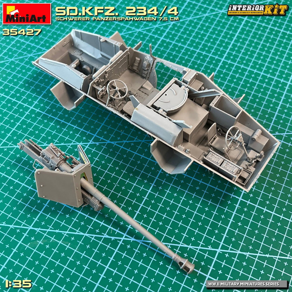 【新品即納】[PTM] 1/35 Sd.Kfz.234/4 7.5cm重装甲車 インテリアキット プラモデル(MA35427) MiniArt(ミニアート) (20241031)