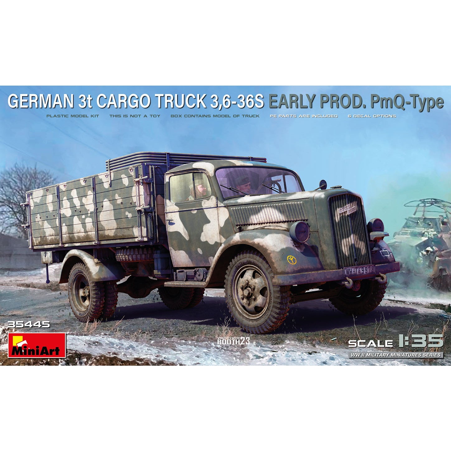 【新品即納】[PTM] 1/35 ドイツ 3tカーゴトラック 3.6-36S 初期型 PmQタイプ プラモデル(MA35445) MiniArt(ミニアート) (20241031)