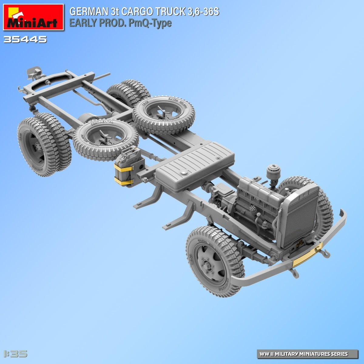 【新品即納】[PTM] 1/35 ドイツ 3tカーゴトラック 3.6-36S 初期型 PmQタイプ プラモデル(MA35445) MiniArt(ミニアート) (20241031)