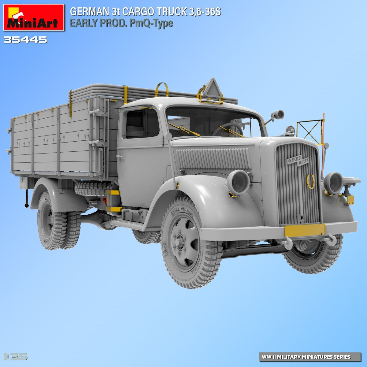 【新品即納】[PTM] 1/35 ドイツ 3tカーゴトラック 3.6-36S 初期型 PmQタイプ プラモデル(MA35445) MiniArt(ミニアート) (20241031)
