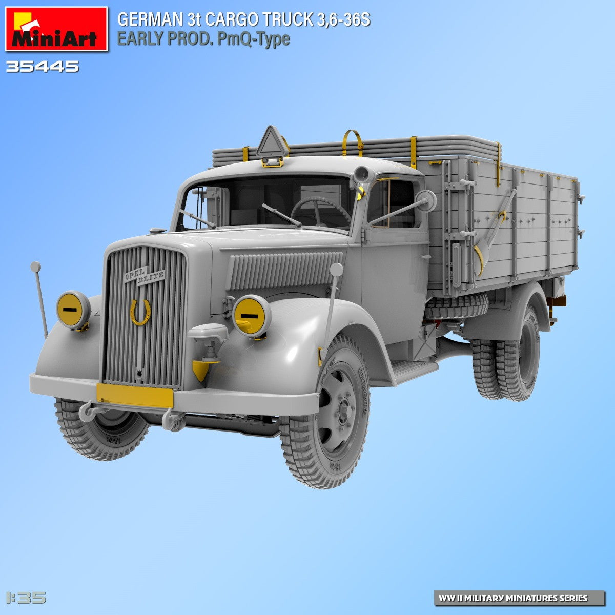【新品即納】[PTM] 1/35 ドイツ 3tカーゴトラック 3.6-36S 初期型 PmQタイプ プラモデル(MA35445) MiniArt(ミニアート) (20241031)