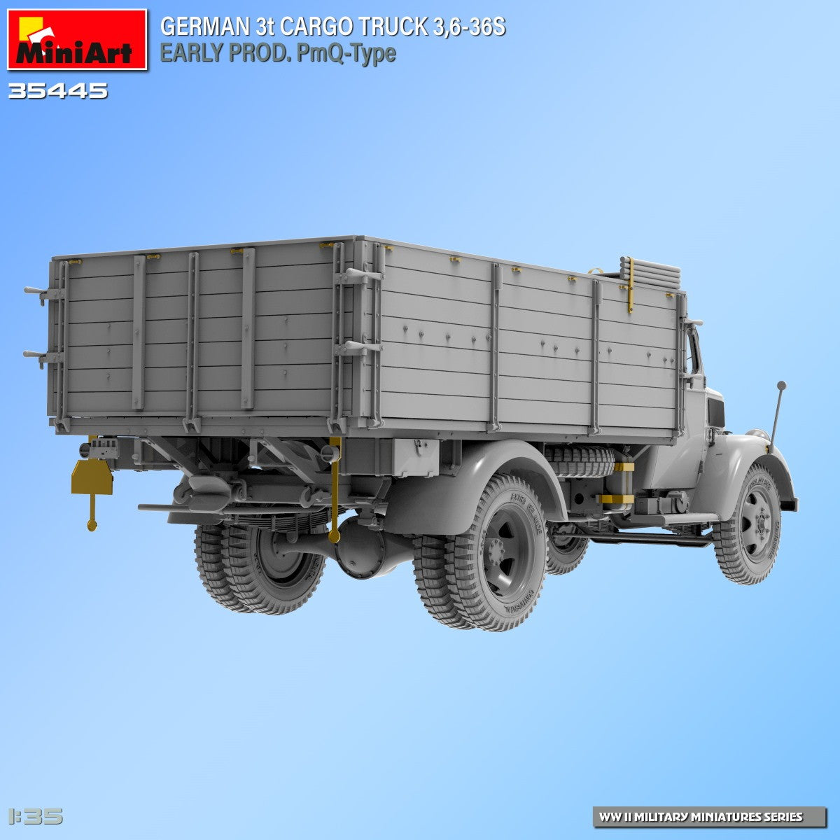 【新品即納】[PTM] 1/35 ドイツ 3tカーゴトラック 3.6-36S 初期型 PmQタイプ プラモデル(MA35445) MiniArt(ミニアート) (20241031)