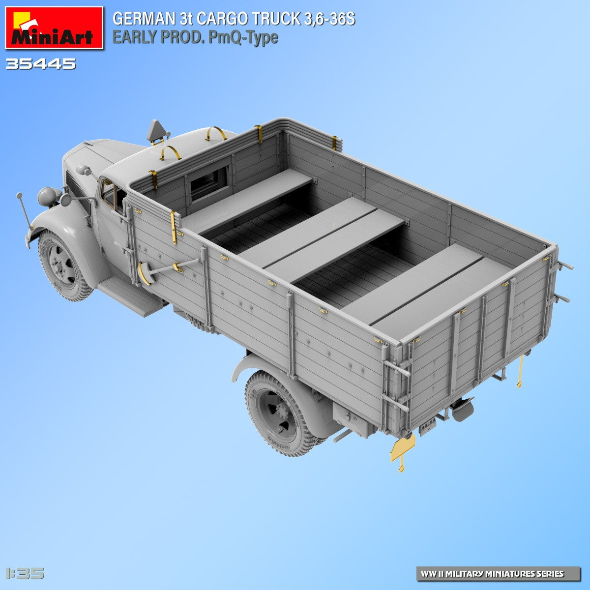 【新品即納】[PTM] 1/35 ドイツ 3tカーゴトラック 3.6-36S 初期型 PmQタイプ プラモデル(MA35445) MiniArt(ミニアート) (20241031)