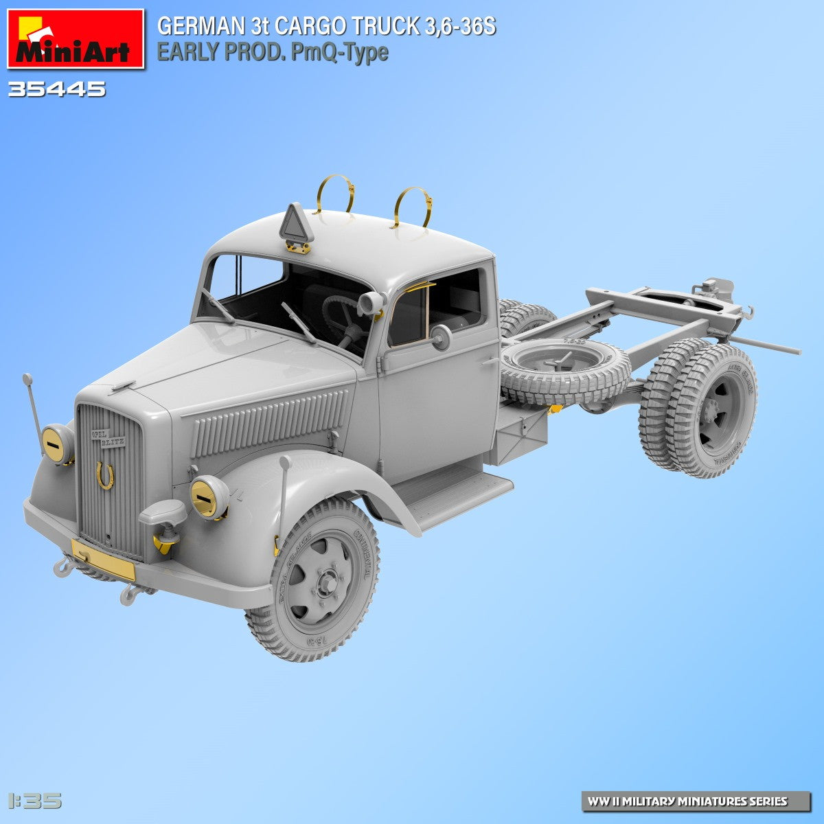 【新品即納】[PTM] 1/35 ドイツ 3tカーゴトラック 3.6-36S 初期型 PmQタイプ プラモデル(MA35445) MiniArt(ミニアート) (20241031)