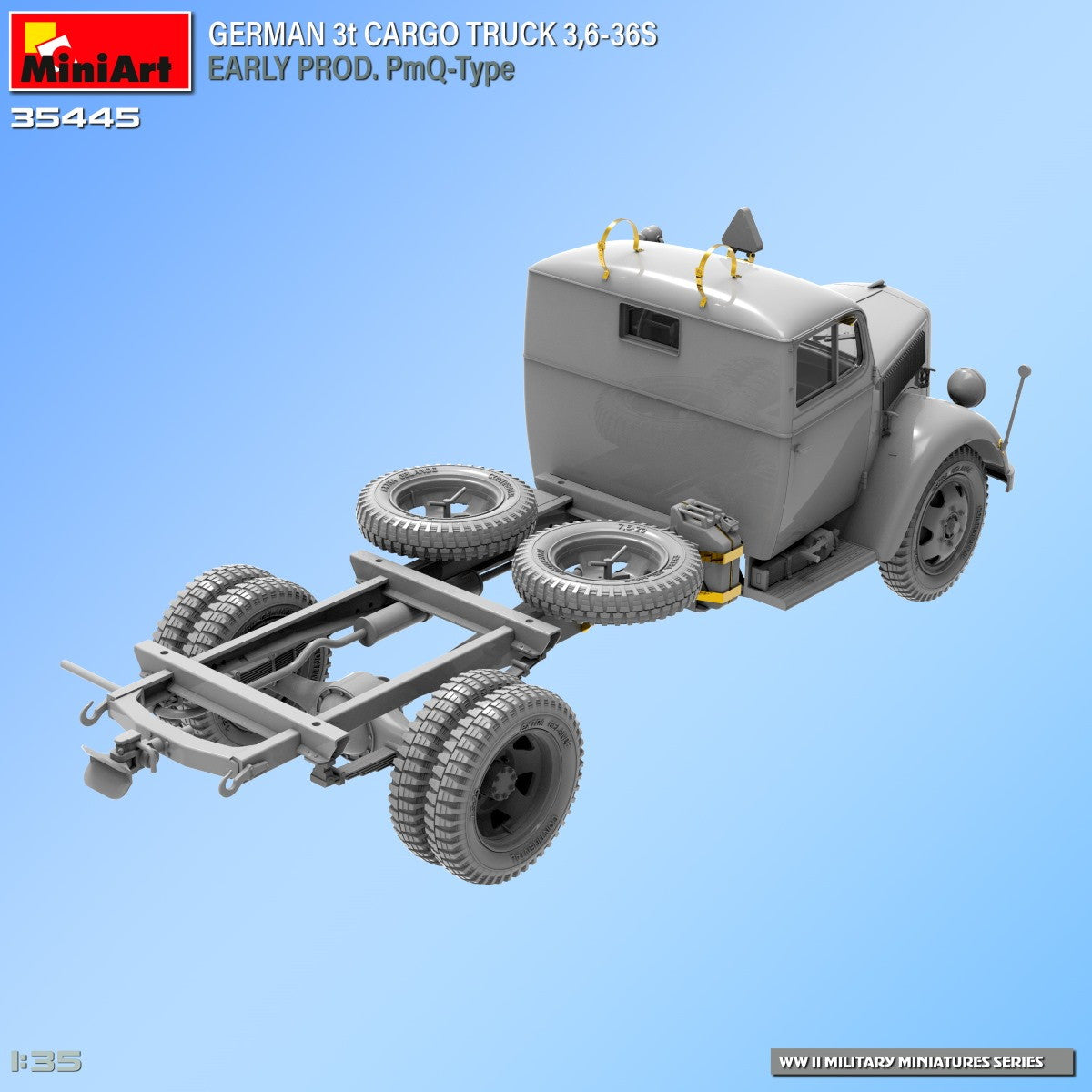 【新品即納】[PTM] 1/35 ドイツ 3tカーゴトラック 3.6-36S 初期型 PmQタイプ プラモデル(MA35445) MiniArt(ミニアート) (20241031)