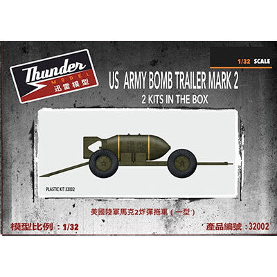 【新品即納】[PTM] (再販) 1/32 米英・航空用爆弾トレーラーMk.2(爆弾付き) 2両 プラモデル(TB32002) Thunder Model(サンダーモデル) (20240831)