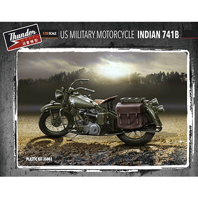 【新品即納】[PTM] (再販) 1/35 米・軍用バイク インディアン741B・2台入り プラモデル(TB35003) Thunder Model(サンダーモデル) (20240831)