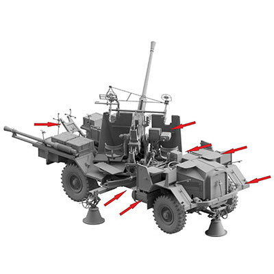 【新品即納】[PTM] (再販) 1/35 英・モーリスボフォースC9/B対空砲自走トラック初期型 プラモデル(TB35210) Thunder Model(サンダーモデル) (20240831)