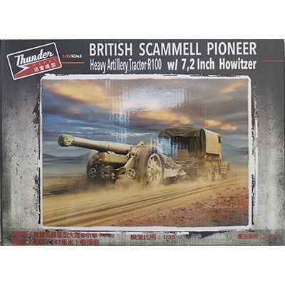 【新品即納】[PTM] (再販) 1/35 英・スキャンメル重砲牽引トラクターR100+BL 7.2インチ榴弾砲 プラモデル(TB35212) Thunder Model(サンダーモデル) (20240831)