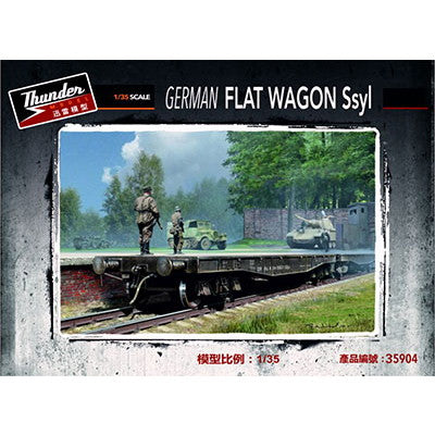 【新品即納】[PTM] (再販) 1/35 独・重平貨車 Ssyl 50トン搭載戦車運搬用 プラモデル(TB35904) Thunder Model(サンダーモデル) (20240831)