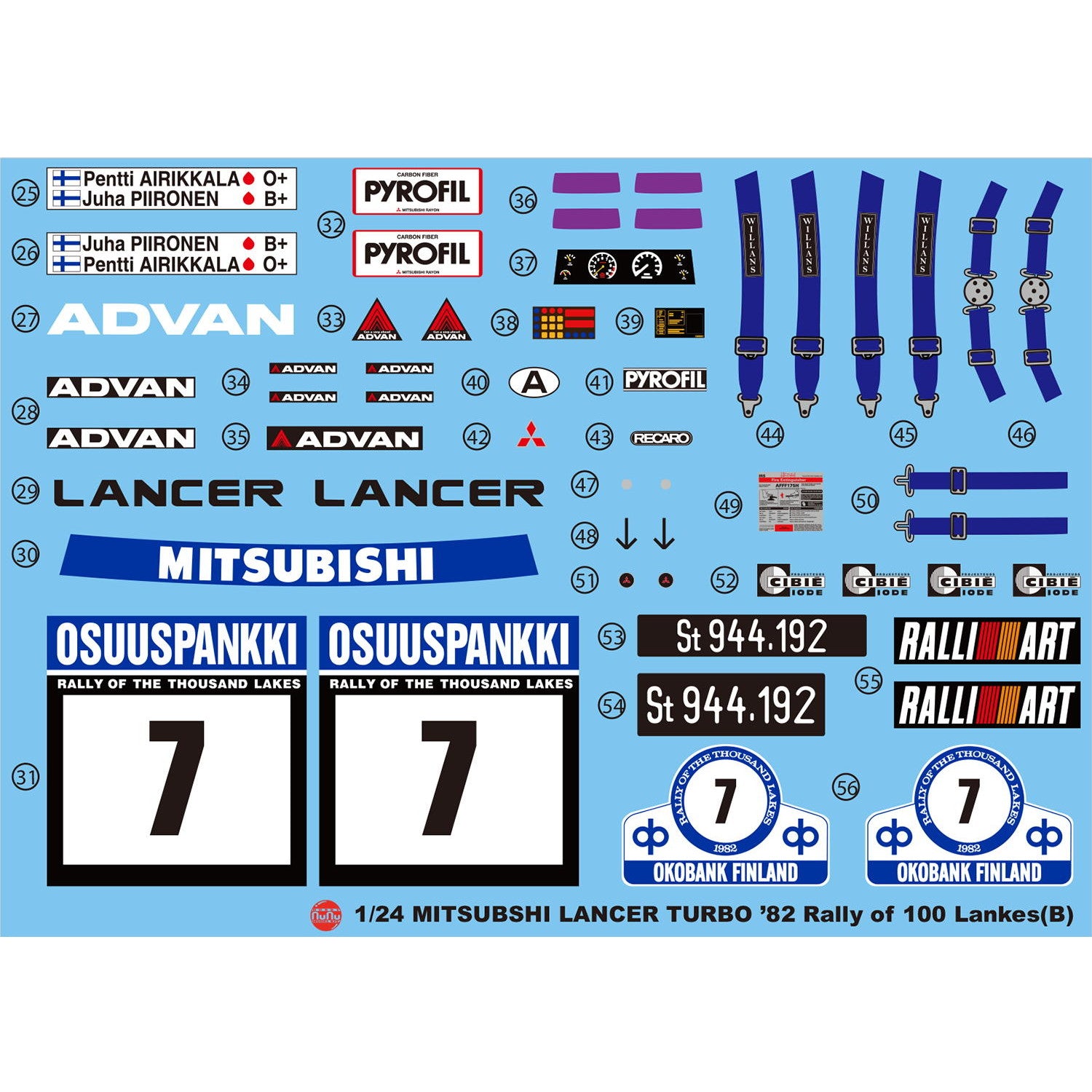 【新品即納】[PTM] (再販) 1/24レーシングシリーズ 三菱 ランサー ターボ 1982 1000湖ラリー プラモデル(PN24018) プラッツ/nunu(20240731)
