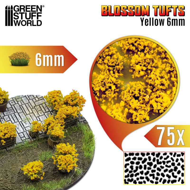 【新品即納】[PTM] ジオラマ素材 満開の花イエロー 6mm プラモデル用アクセサリ(GSWD-13004) Green Stuff World(グリーンスタッフワールド) (20240828)