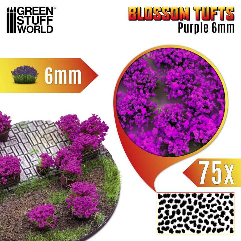 【新品即納】[PTM] ジオラマ素材 満開の花パープル 6mm プラモデル用アクセサリ(GSWD-13005) Green Stuff World(グリーンスタッフワールド) (20240828)