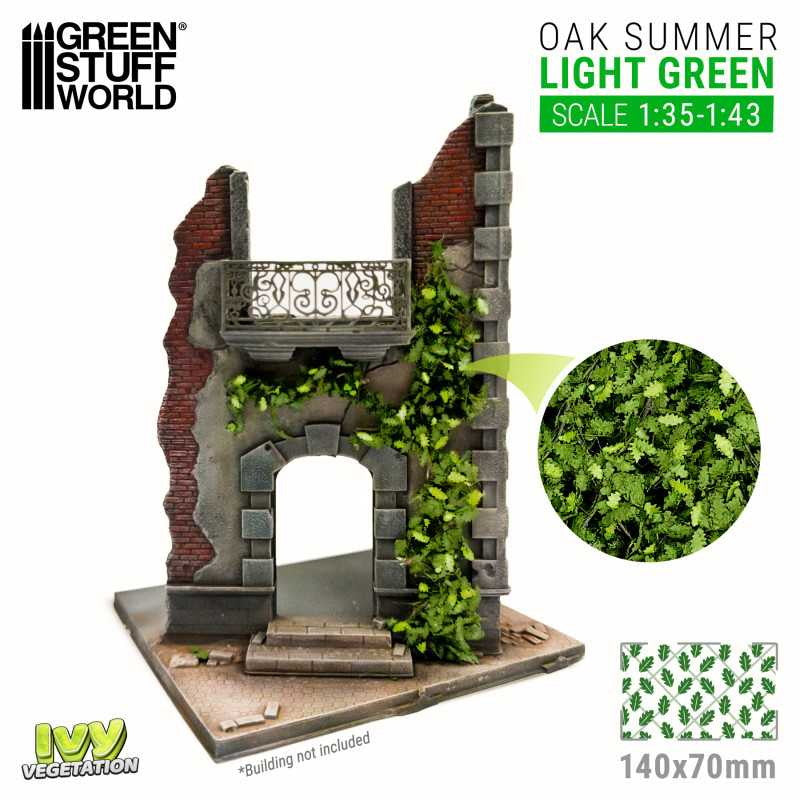 【新品即納】[PTM] ツタの植生シート ライトグリーン(夏のオークの葉) 大 プラモデル用アクセサリ(GSWD-4632) Green Stuff World(グリーンスタッフワールド) (20240828)