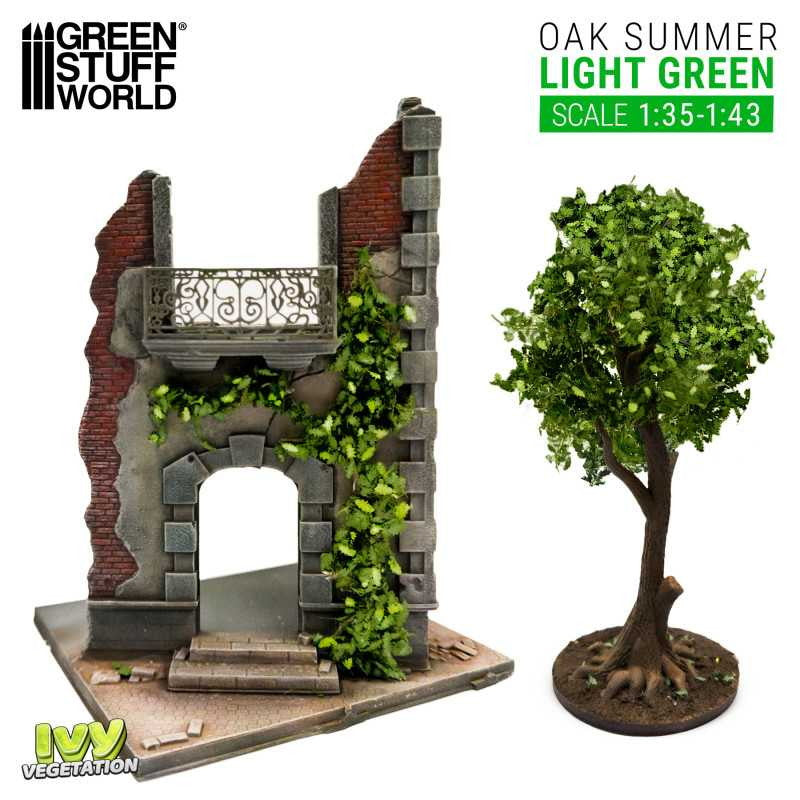 【新品即納】[PTM] ツタの植生シート ライトグリーン(夏のオークの葉) 大 プラモデル用アクセサリ(GSWD-4632) Green Stuff World(グリーンスタッフワールド) (20240828)
