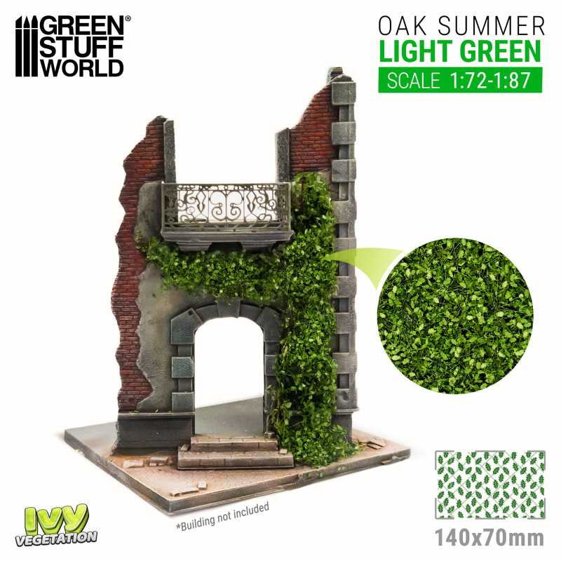 【新品即納】[PTM] ツタの植生シート ライトグリーンオーク(夏のオークの葉) 小 プラモデル用アクセサリ(GSWD-4633) Green Stuff World(グリーンスタッフワールド) (20240828)