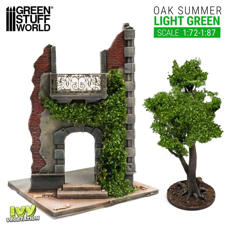 【新品即納】[PTM] ツタの植生シート ライトグリーンオーク(夏のオークの葉) 小 プラモデル用アクセサリ(GSWD-4633) Green Stuff World(グリーンスタッフワールド) (20240828)