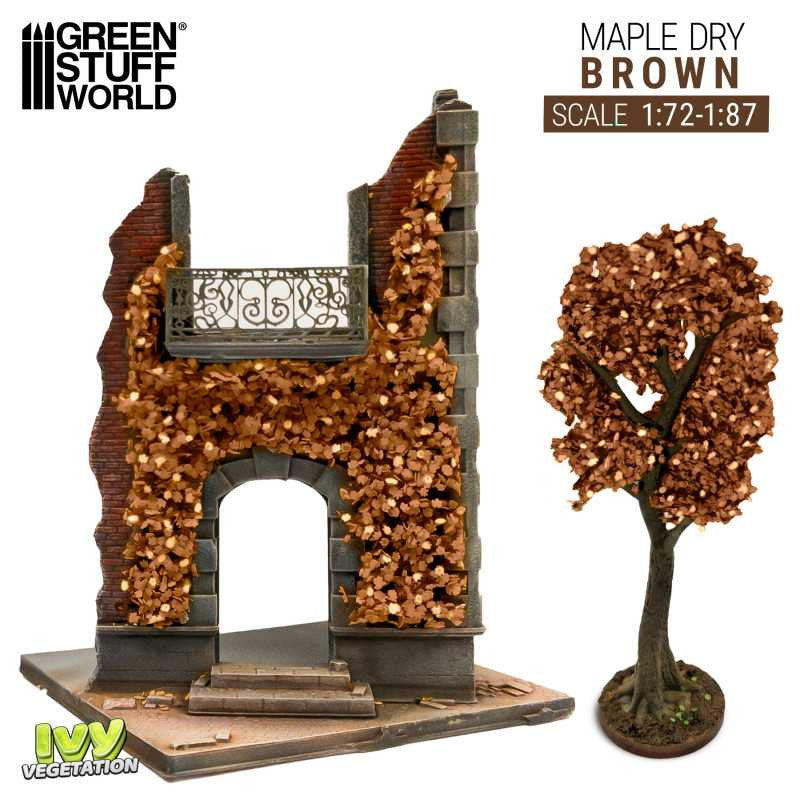 【新品即納】[PTM] ツタの植生シート ブラウン(枯れたカエデの葉) 小 プラモデル用アクセサリ(GSWD-4645) Green Stuff World(グリーンスタッフワールド) (20240828)