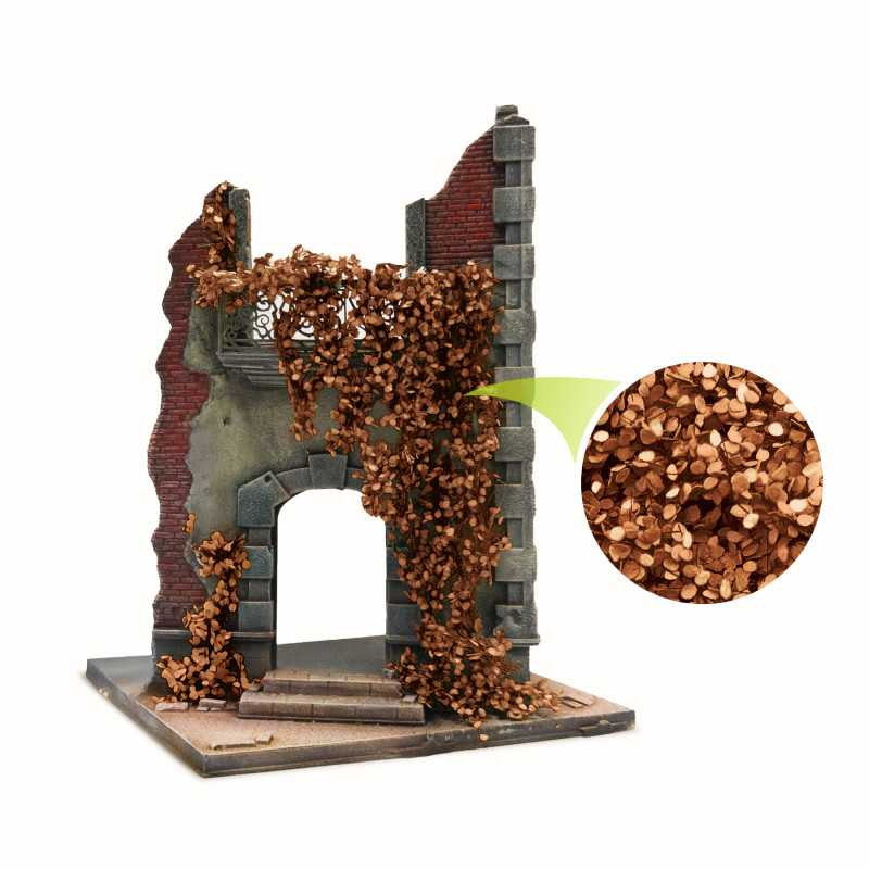 【新品即納】[PTM] ツタの植生シート ブラウン(枯れたカバの葉) 大 プラモデル用アクセサリ(GSWD-4652) Green Stuff World(グリーンスタッフワールド) (20240828)