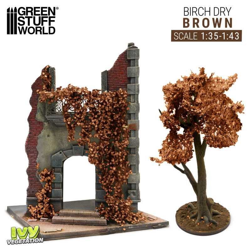 【新品即納】[PTM] ツタの植生シート ブラウン(枯れたカバの葉) 大 プラモデル用アクセサリ(GSWD-4652) Green Stuff World(グリーンスタッフワールド) (20240828)