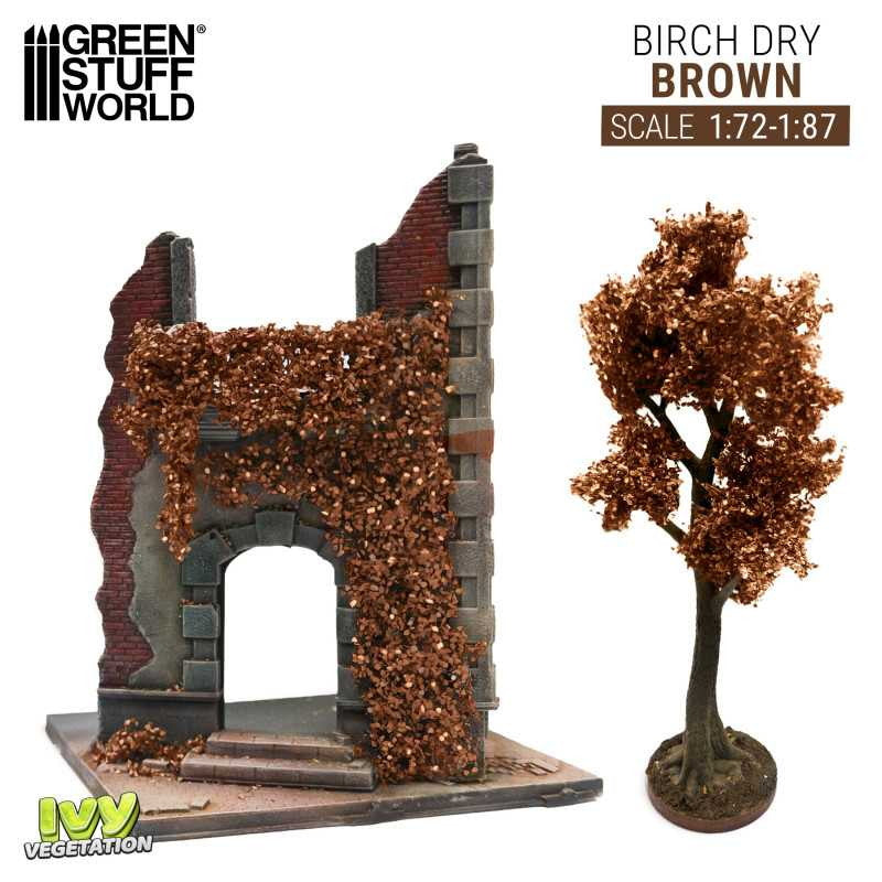 【新品即納】[PTM] ツタの植生シート ブラウン(枯れたカバの葉) 小 プラモデル用アクセサリ(GSWD-4653) Green Stuff World(グリーンスタッフワールド) (20240828)