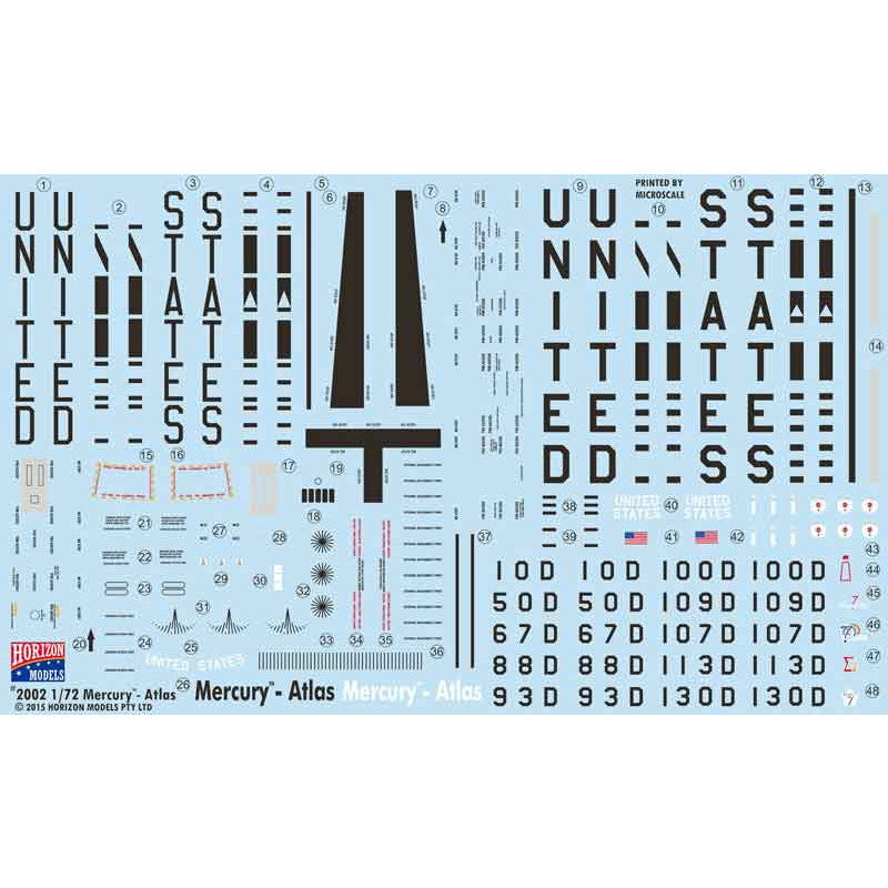 【新品即納】[PTM] (再販) 1/72 マーキュリー・アトラス ロケット プラモデル(HM2002) HORIZON MODELS(ホライズンモデル) (20240731)