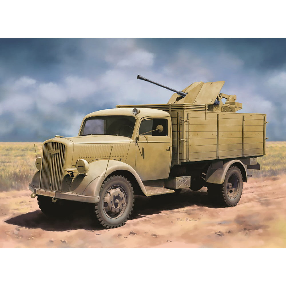 【新品即納】[PTM] 1/35 WW.II ドイツ軍 3トン 4×2 カーゴトラック/2cm 対空機関砲 Flak38搭載型 2in1 フィギュア6体/3Dプリントマズルブレーキ/金属製車幅ポール付属 豪華セット プラモデル(DR6828SP) DRAGON(ドラゴン) (20240731)