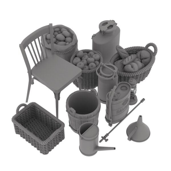 【新品即納】[PTM] 1/35 WWII ジオラマアクセサリー イタリア農家アクセサリーセット Vol.1 プラモデル用アクセサリ(HDM35164) HD MODELS(20240930)