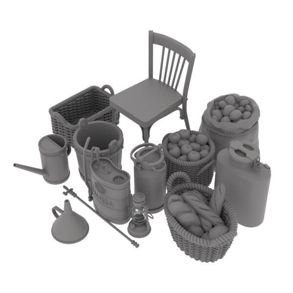 【新品即納】[PTM] 1/35 WWII ジオラマアクセサリー イタリア農家アクセサリーセット Vol.1 プラモデル用アクセサリ(HDM35164) HD MODELS(20240930)