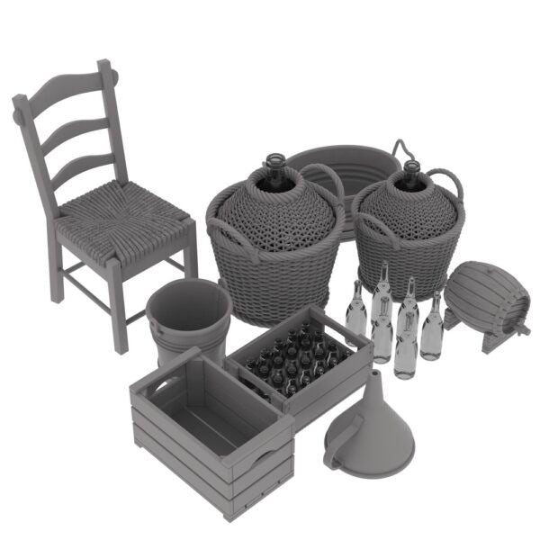 【新品即納】[PTM] 1/35 WWII ジオラマアクセサリー イタリア農家アクセサリーセット Vol.2 プラモデル用アクセサリ(HDM35165) HD MODELS(20240930)