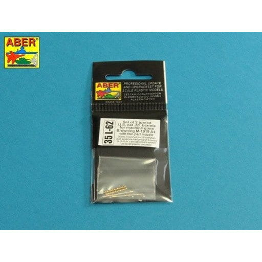 【新品即納】[PTM] 1/35 米・ブローニングM1919A4機関銃銃身2本セット(引き物) プラモデル用アクセサリ(35L62) ABER(アベール) (20240810)