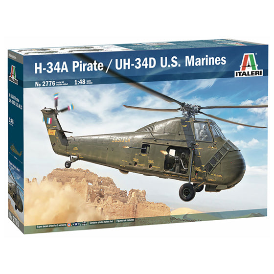 【新品即納】[PTM] 1/48 アメリカ陸軍 H-34A パイレーツ/アメリカ海兵隊 UH-34D プラモデル(IT2776) ITALERI(イタレリ) (20241023)