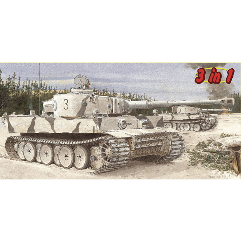 【新品即納】[PTM] (再販) 1/35 WW.II ドイツ軍 ティーガーI極初期生産型 第502重戦車大隊 レニングラード 1942/43 3in1 マジックトラック/アルミ砲身/3Dプリントパーツ/金属パーツ付属 豪華仕様 プラモデル(DR6600SP) DRAGON(ドラゴン) (20240731)