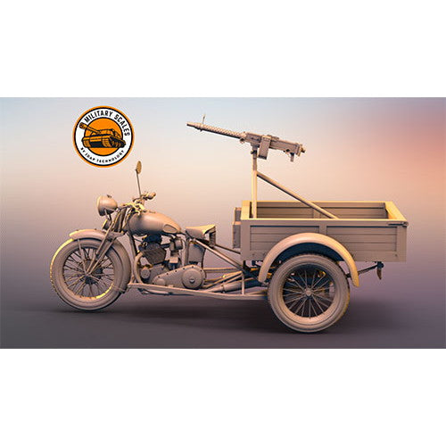 【新品即納】[PTM] 1/48 伊・ベネリM36三輪オートバイ プラモデル(PD48015) IDAPテクノロジー(20240920)