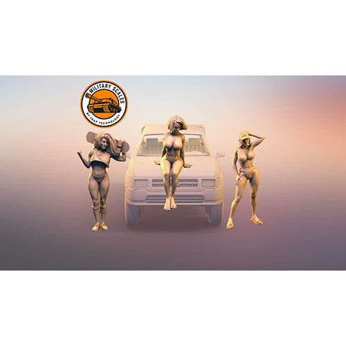 【新品即納】[PTM] 1/48 ミリタリーガール3体セット プラモデル用アクセサリ(PD48366) IDAPテクノロジー(20240920)