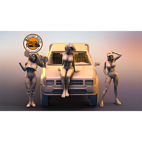【新品即納】[PTM] 1/48 ミリタリーガール3体セット プラモデル用アクセサリ(PD48366) IDAPテクノロジー(20240920)