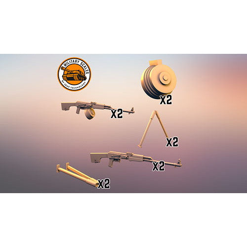【新品即納】[PTM] 1/48 露・カラシニコフRPK軽機関銃・4丁 プラモデル用アクセサリ(PD48379) IDAPテクノロジー(20240920)
