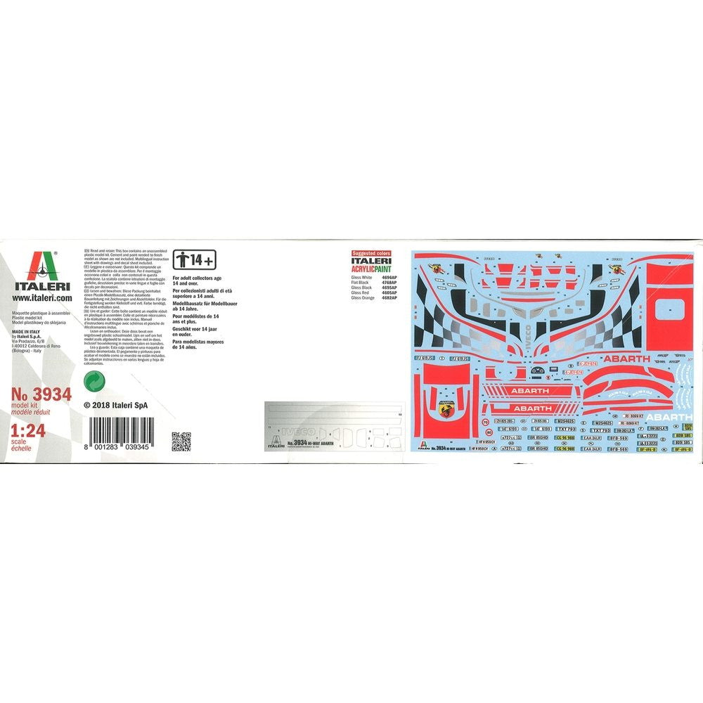 【新品即納】[PTM] (再販) 1/24 イウ?ェコ HI-WY Abarth トラクターヘット? プラモデル(IT3934) ITALERI(イタレリ) (20240831)