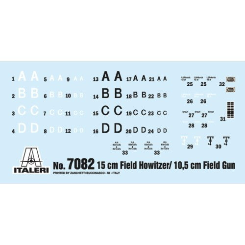 【新品即納】[PTM] (再販) 1/72 WW.II ドイツ軍 15cm sFH 18 重榴弾砲/10.5cm sK 18 重野砲 2in1 砲兵フィギュア付属 プラモデル(IT7082) ITALERI(イタレリ) (20240831)