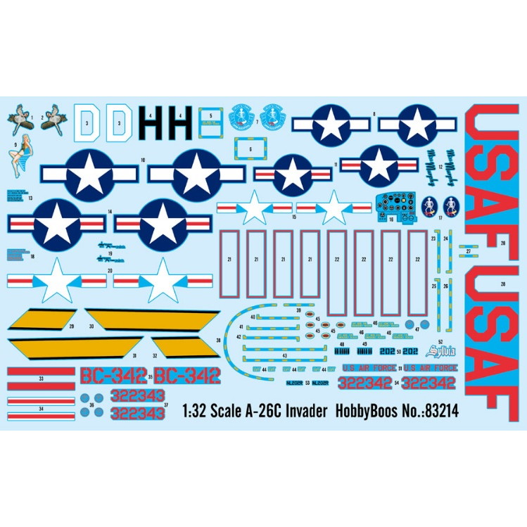 【新品即納】[PTM] (再販) エアクラフトシリーズ 1/32 A-26C インベーダー プラモデル(83214) HOBBY BOSS(ホビーボス) (20240930)