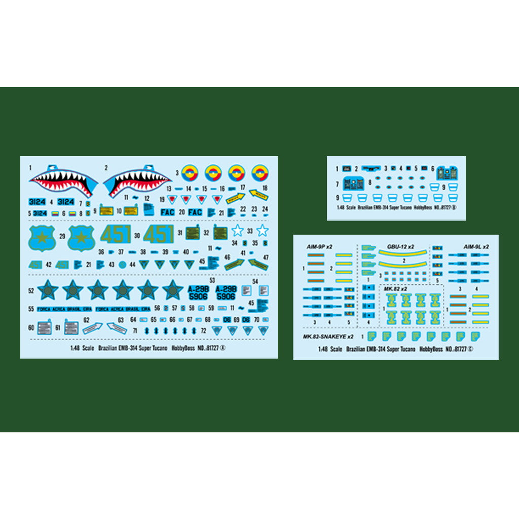 【新品即納】[PTM] (再販) エアクラフトシリーズ 1/48 ブラジル空軍 EMB-314 スーパーツカノ プラモデル(81727) HOBBY BOSS(ホビーボス) (20240930)