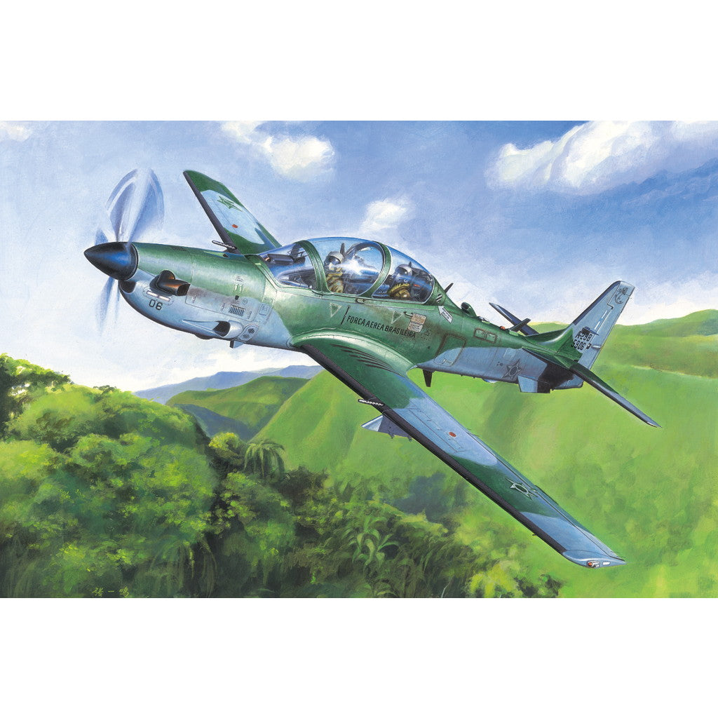 【新品即納】[PTM] (再販) エアクラフトシリーズ 1/48 ブラジル空軍 EMB-314 スーパーツカノ プラモデル(81727) HOBBY BOSS(ホビーボス) (20240930)